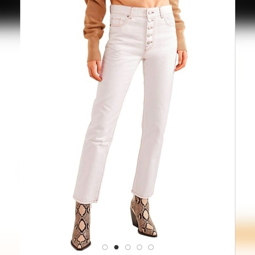 Joseph Den white slim fit button fly denim jeans- size 26